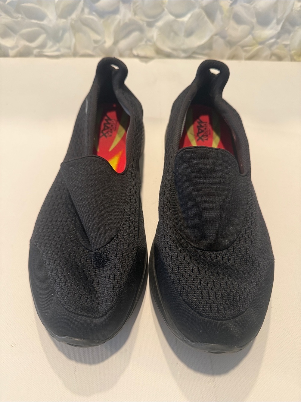 Skechers Black Slip-On Knit Sneakers